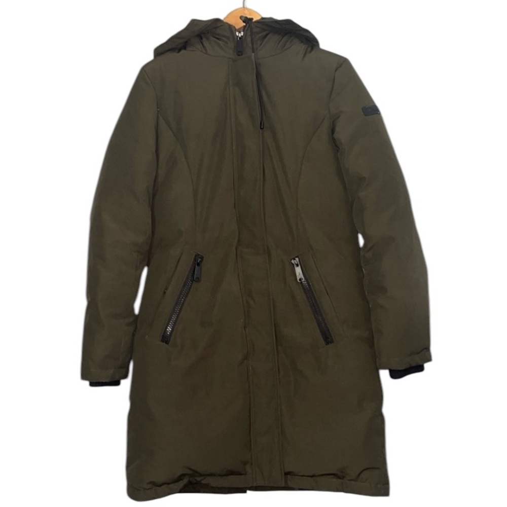 Sam Edelman olive green winter hooded coat